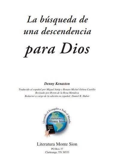 Kenaston – La búsqueda de una descendencia para Dios